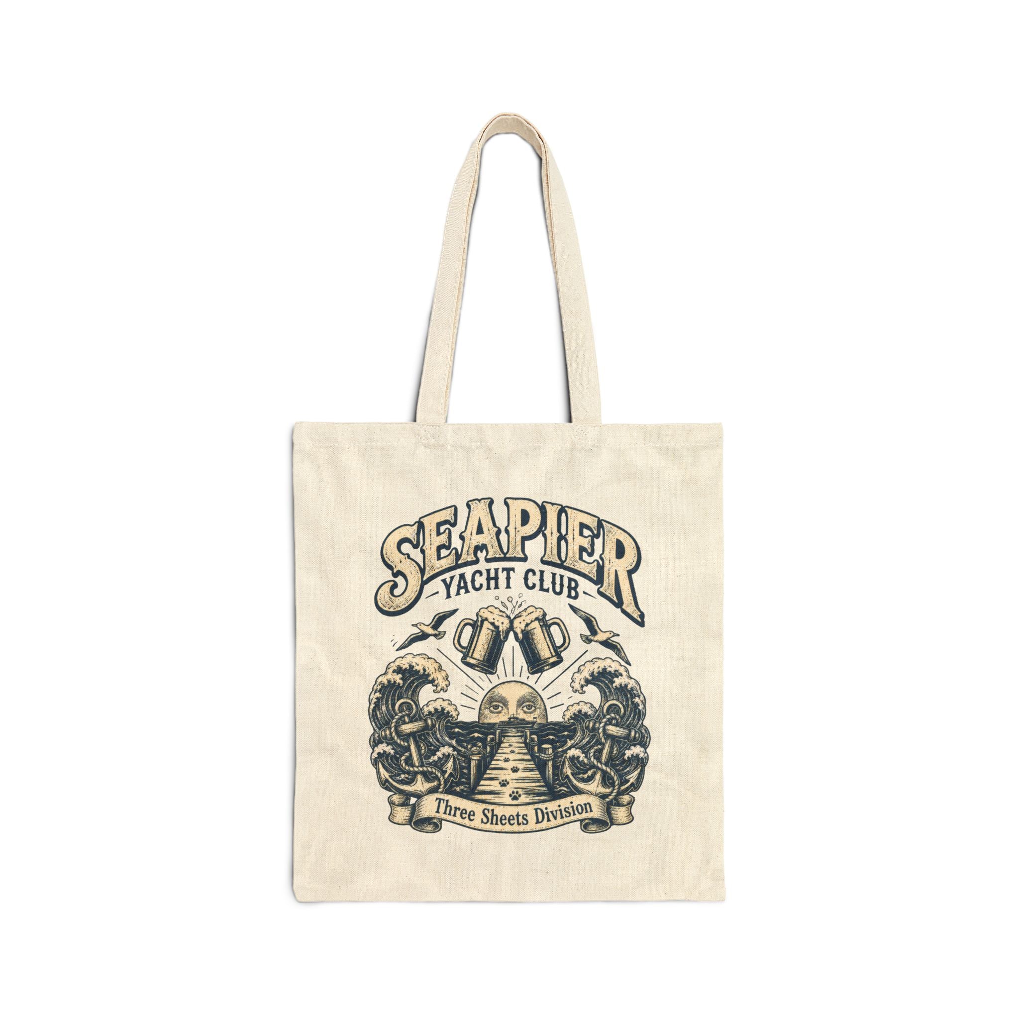 "SEAPIER Yacht Club" Cotton Tote Bag