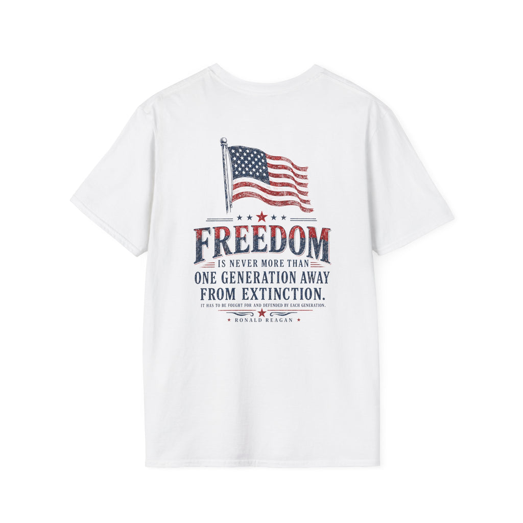 "FREEDOM, is never more than..." Vintage Back Design Tee