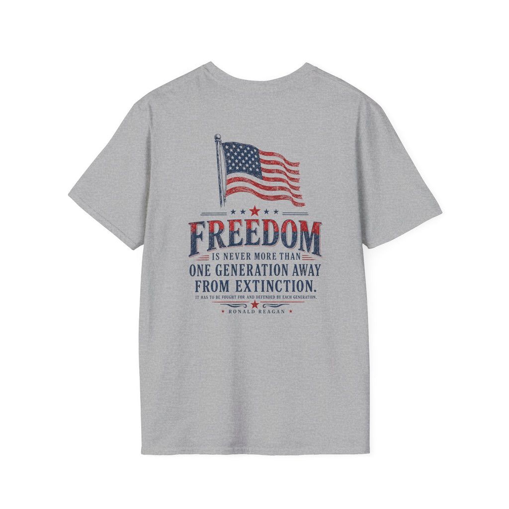 "FREEDOM, is never more than..." Vintage Back Design Tee