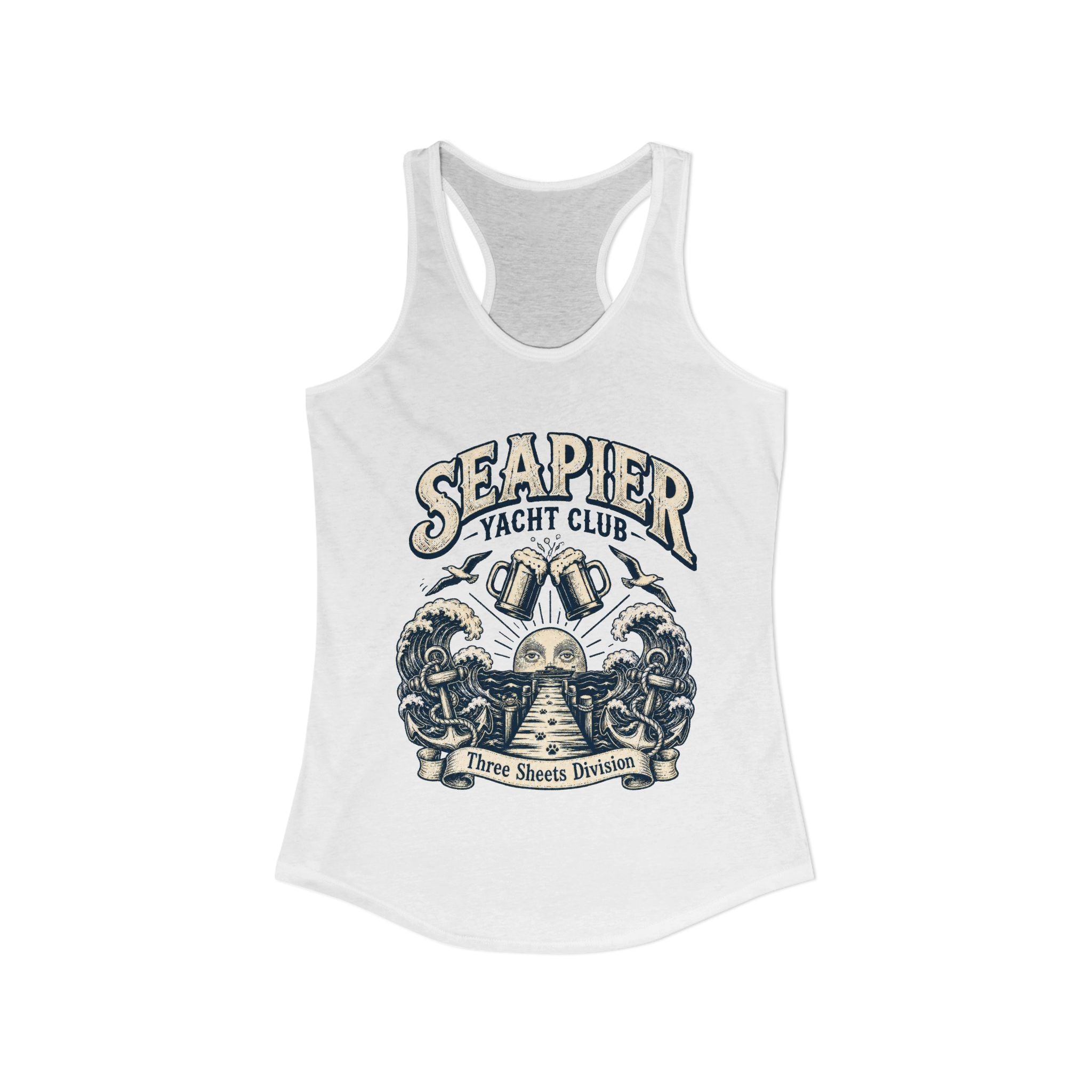 "SEAPIER Yacht Club" Women's Racerback Tank