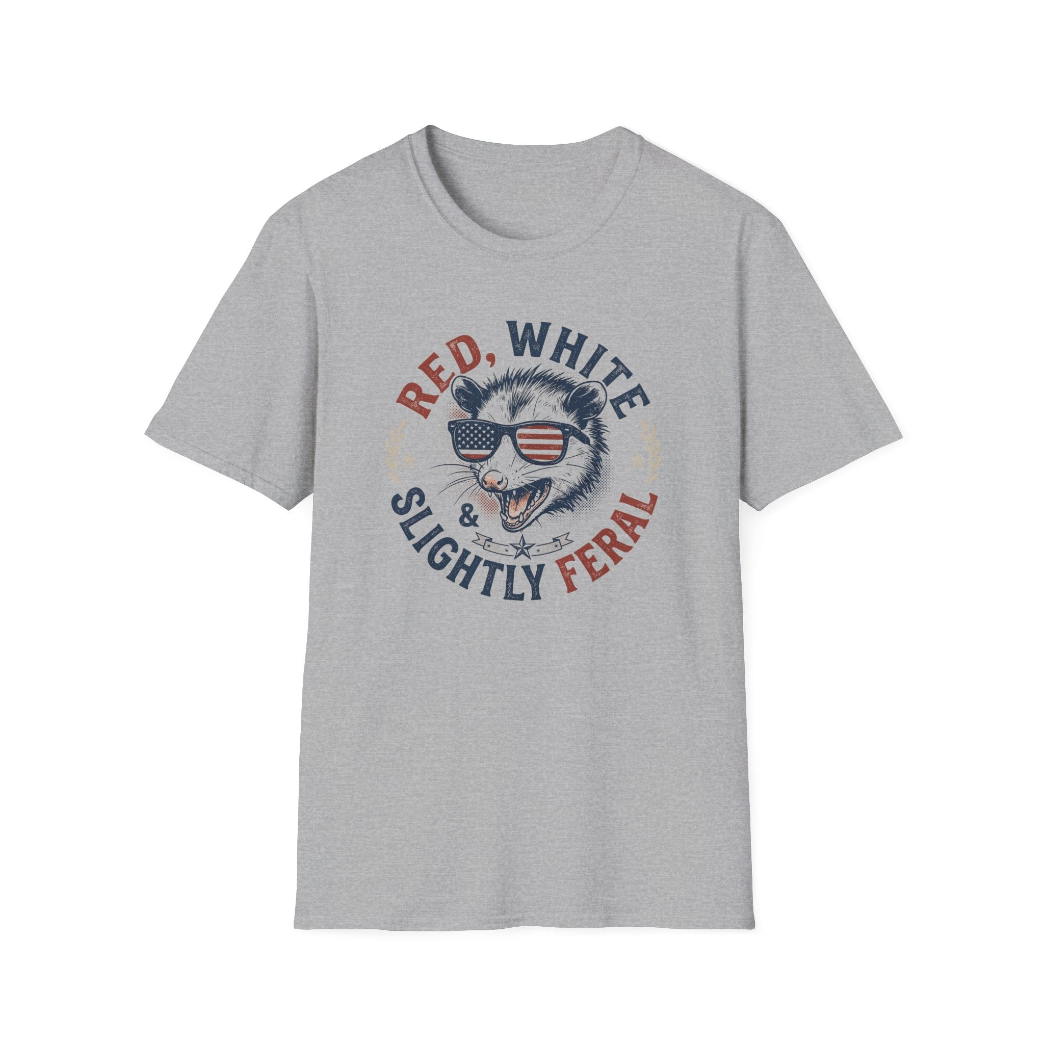 "Red, White, Slightly Feral" Tee