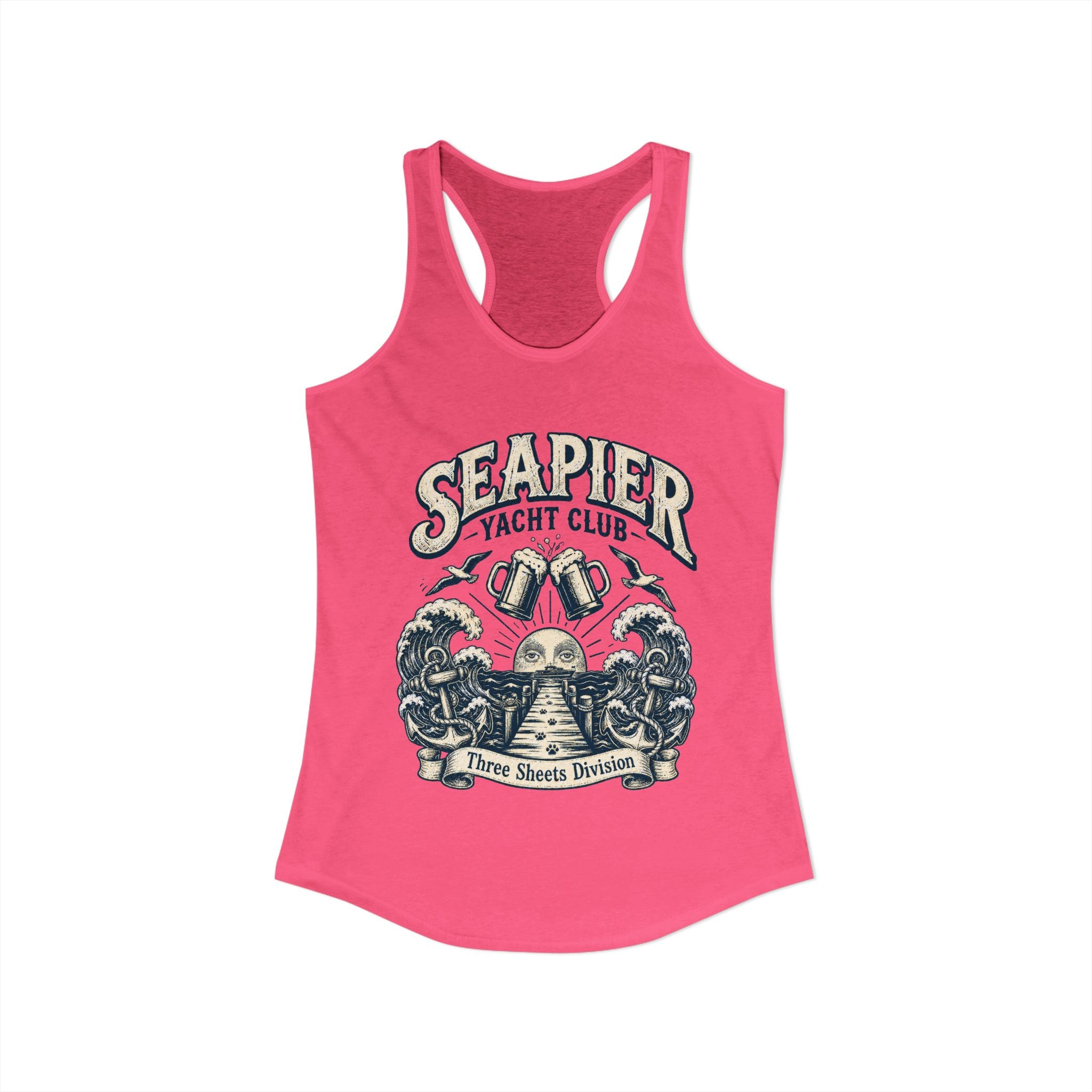 "SEAPIER Yacht Club" Women's Racerback Tank