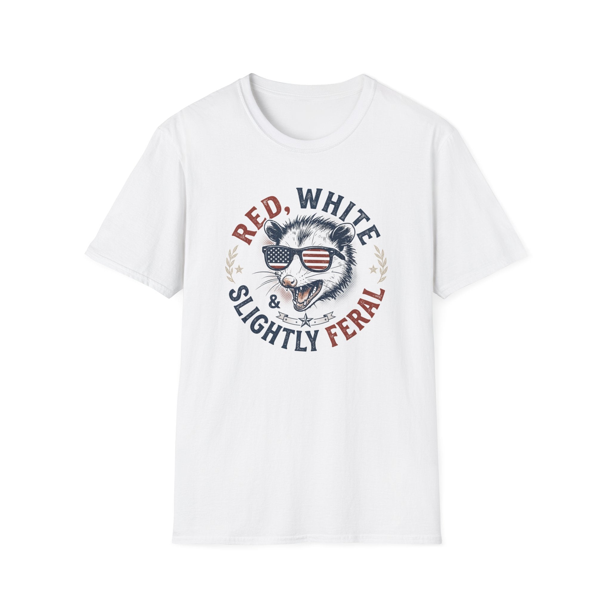 "Red, White, Slightly Feral" Tee