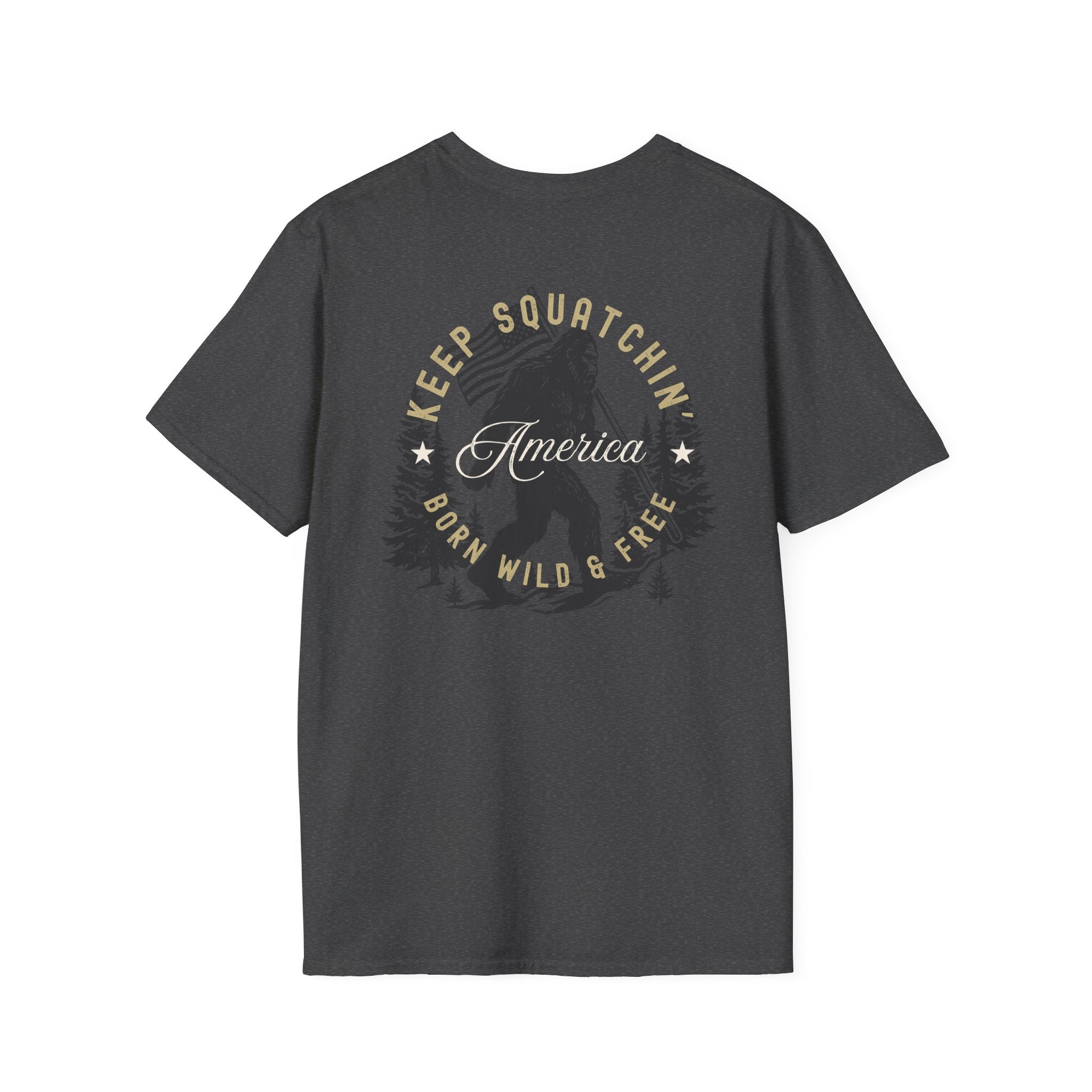 "Keep Squatchin' America" Vintage Back Design Tee