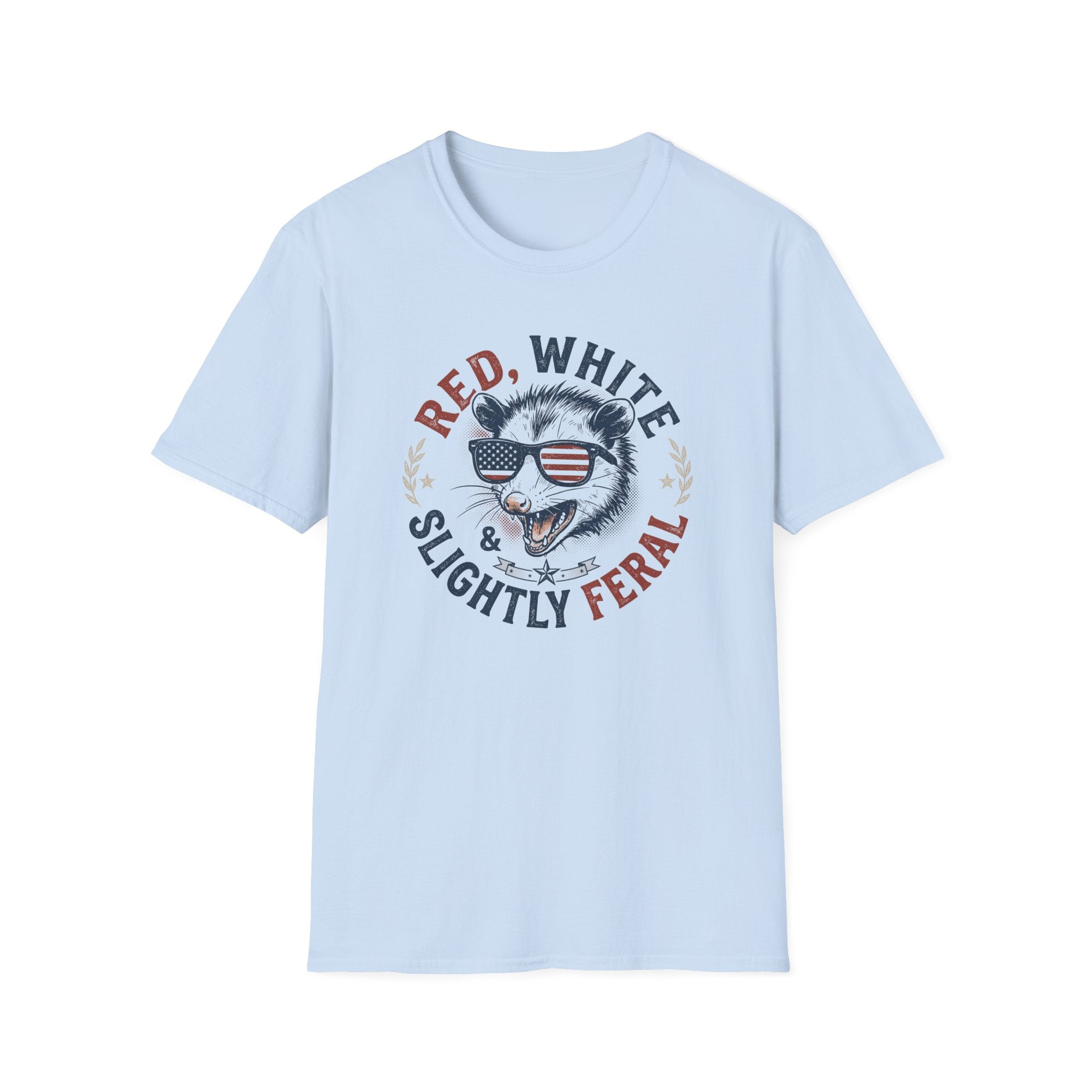 "Red, White, Slightly Feral" Tee
