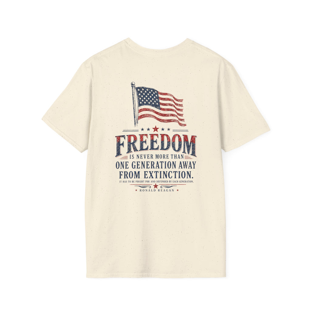 "FREEDOM, is never more than..." Vintage Back Design Tee