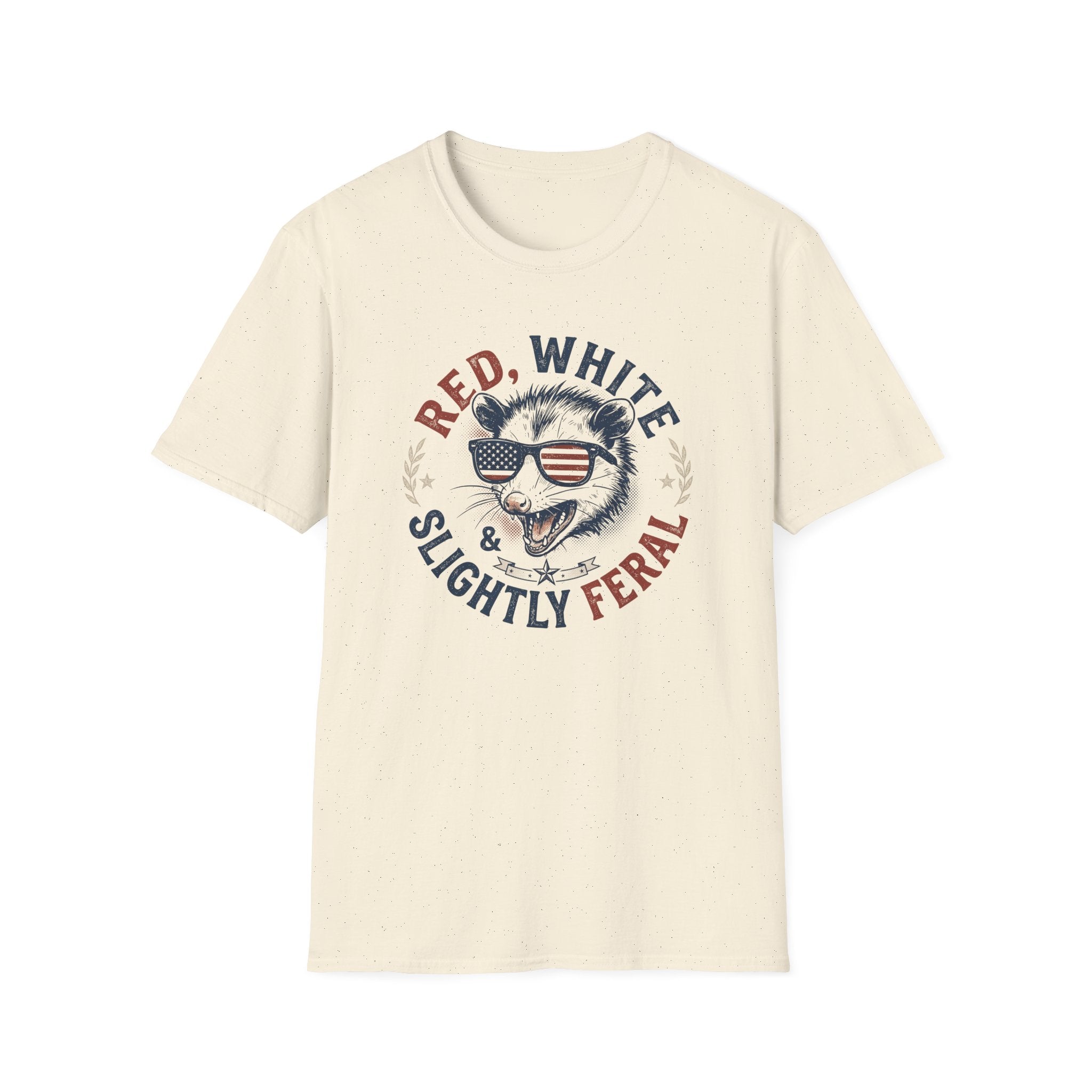 "Red, White, Slightly Feral" Tee