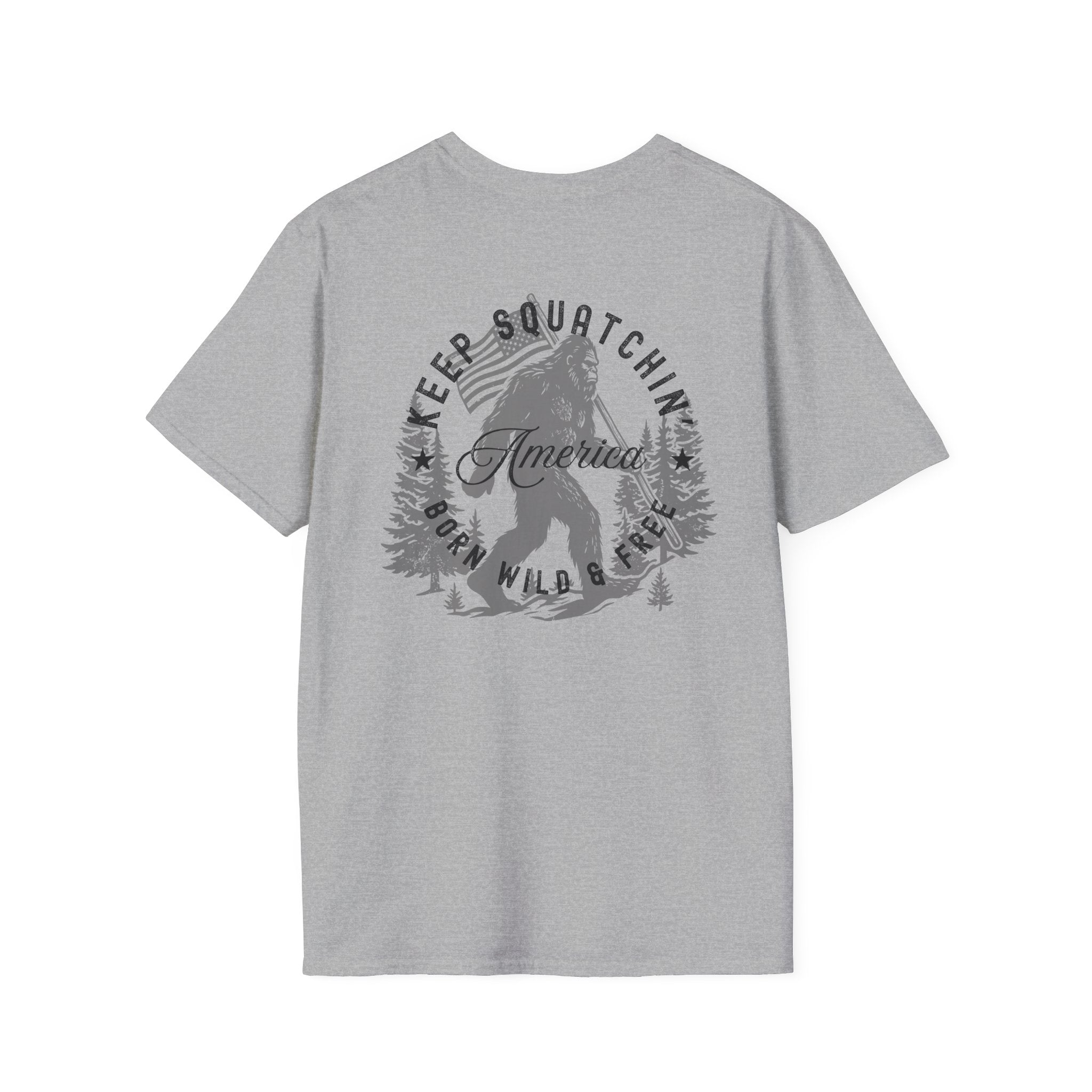 "Keep Squatchin' America" Vintage Back Design Tee