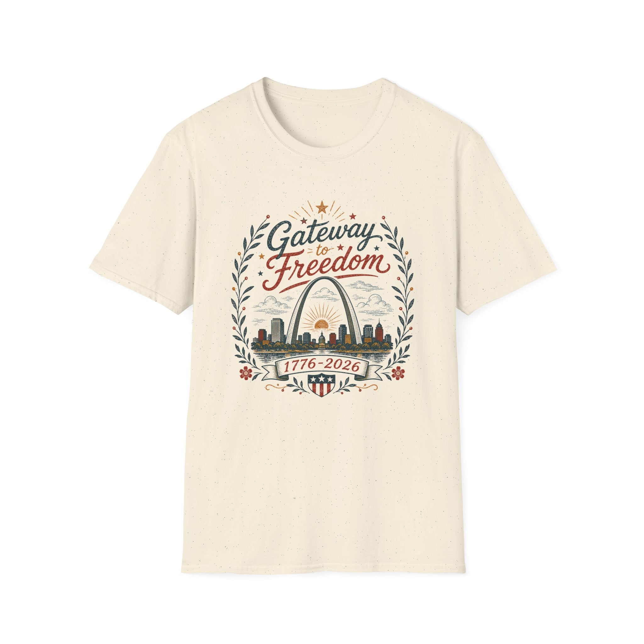 "Gateway to Freedom" Vintage Folk Tee