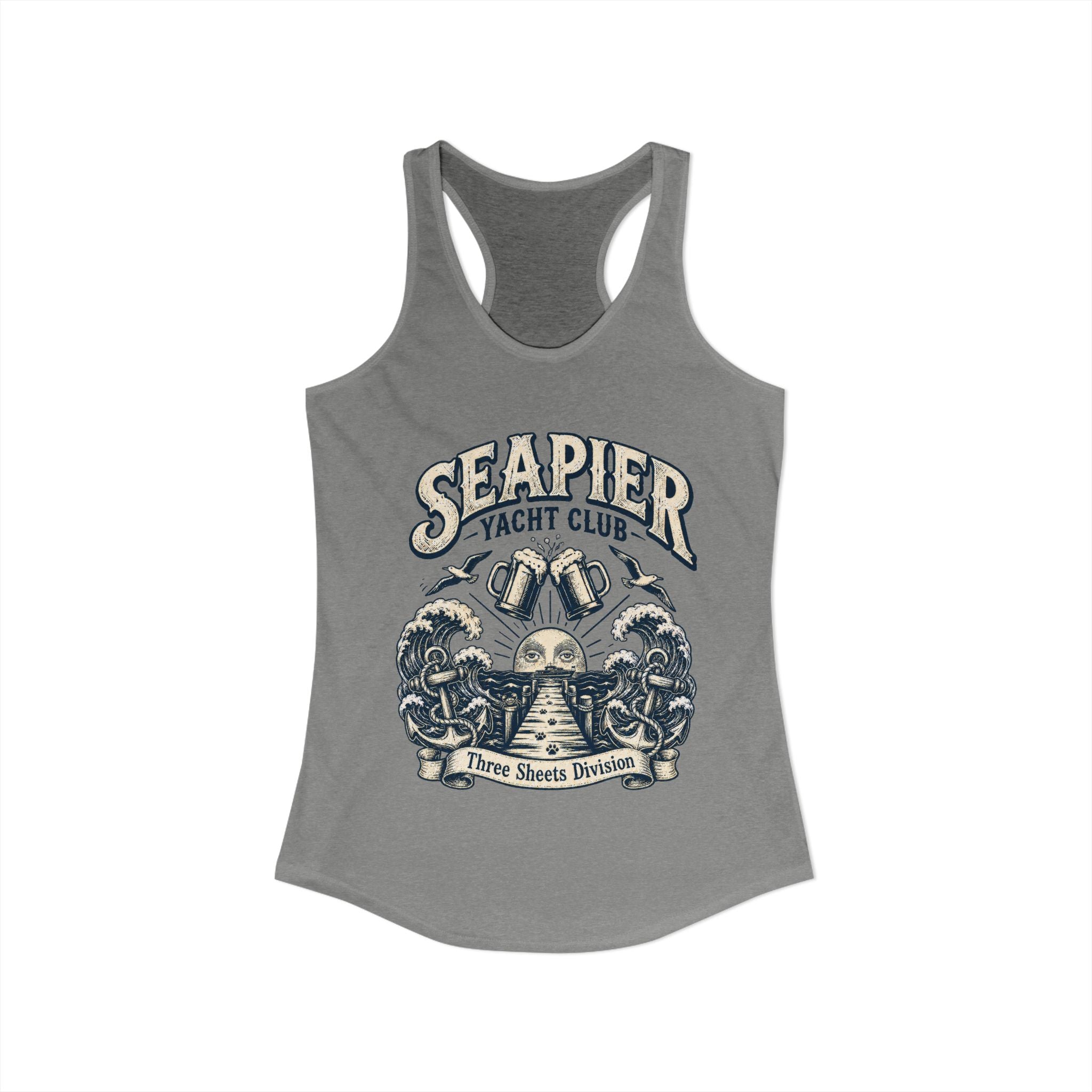 "SEAPIER Yacht Club" Women's Racerback Tank