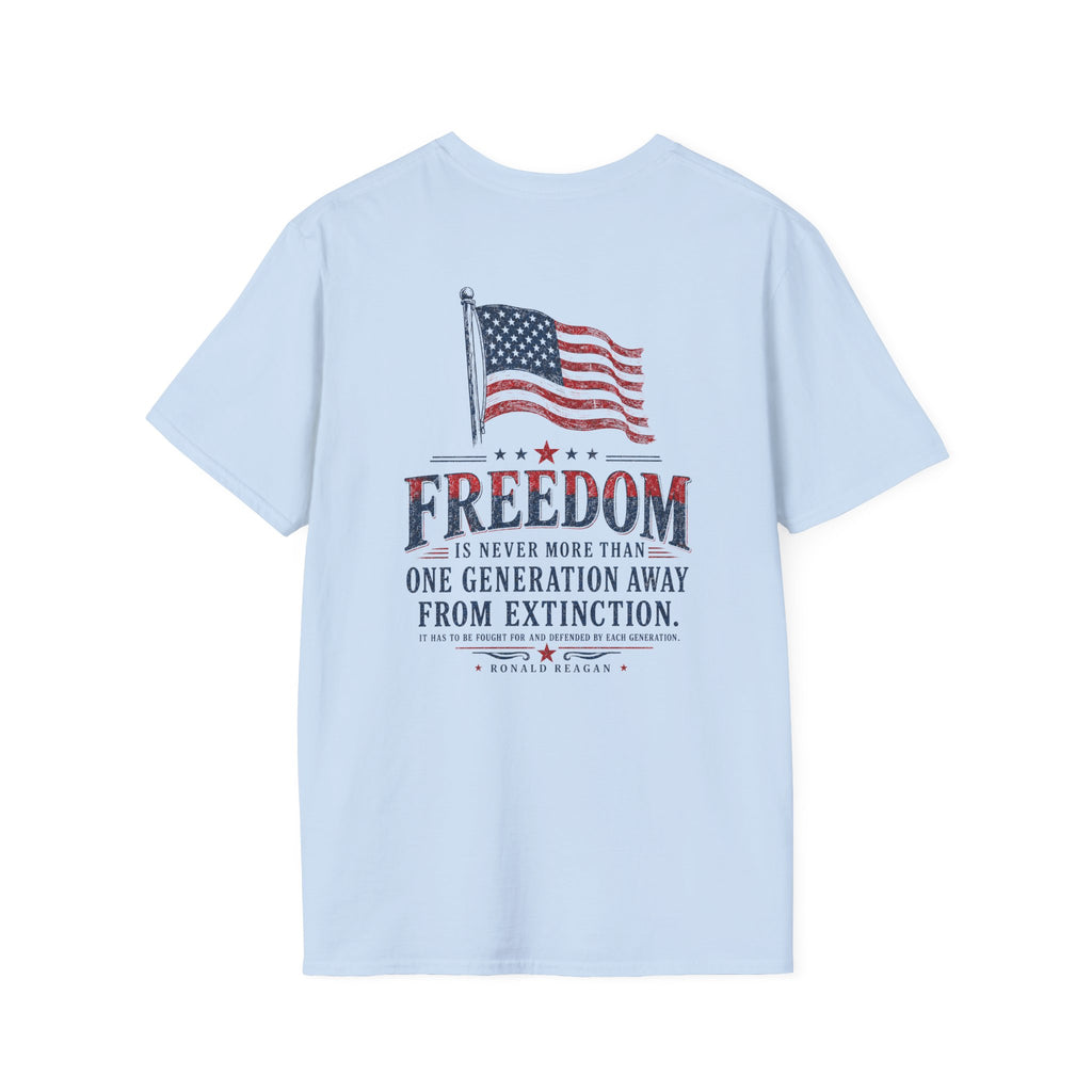 "FREEDOM, is never more than..." Vintage Back Design Tee