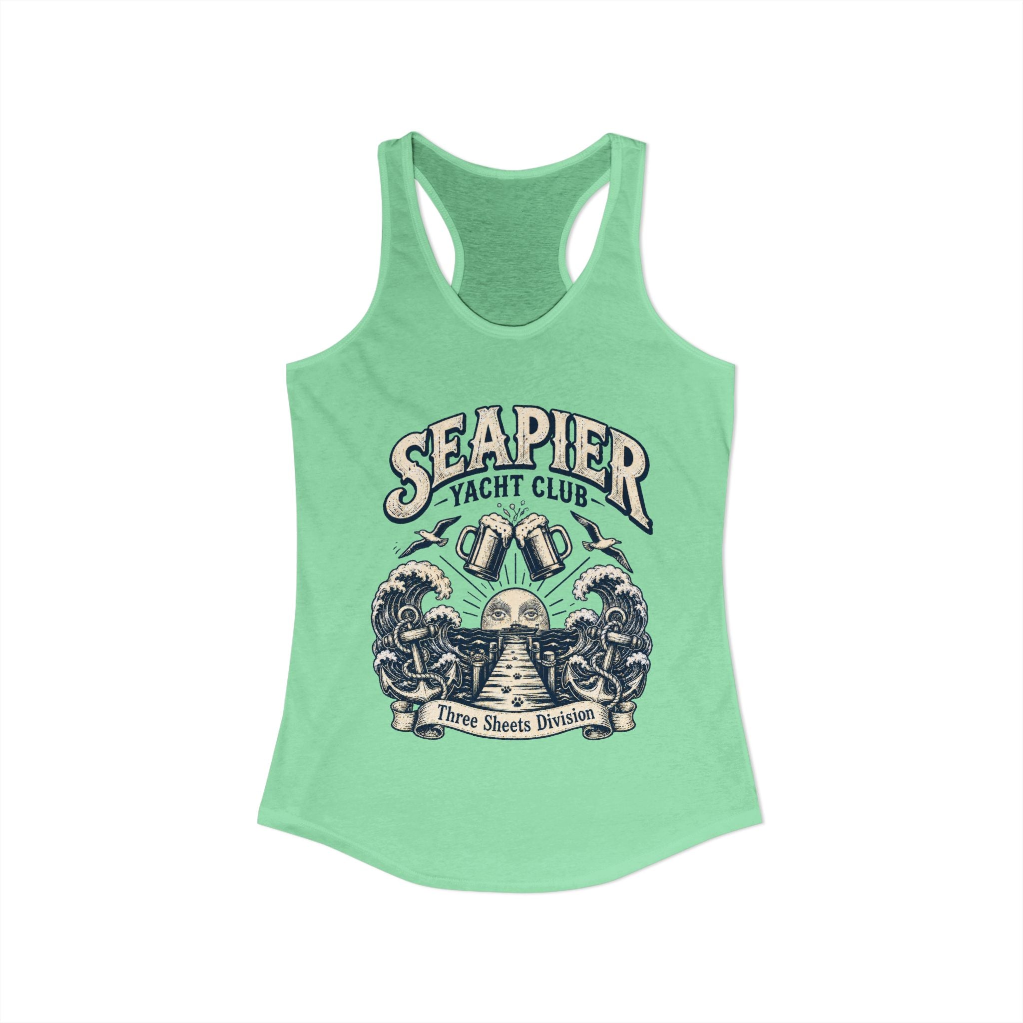 "SEAPIER Yacht Club" Women's Racerback Tank