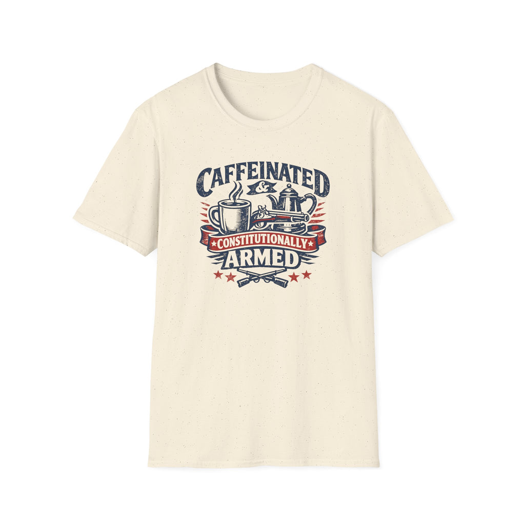 "Caffeinated & Constitutionally Armed" Tee