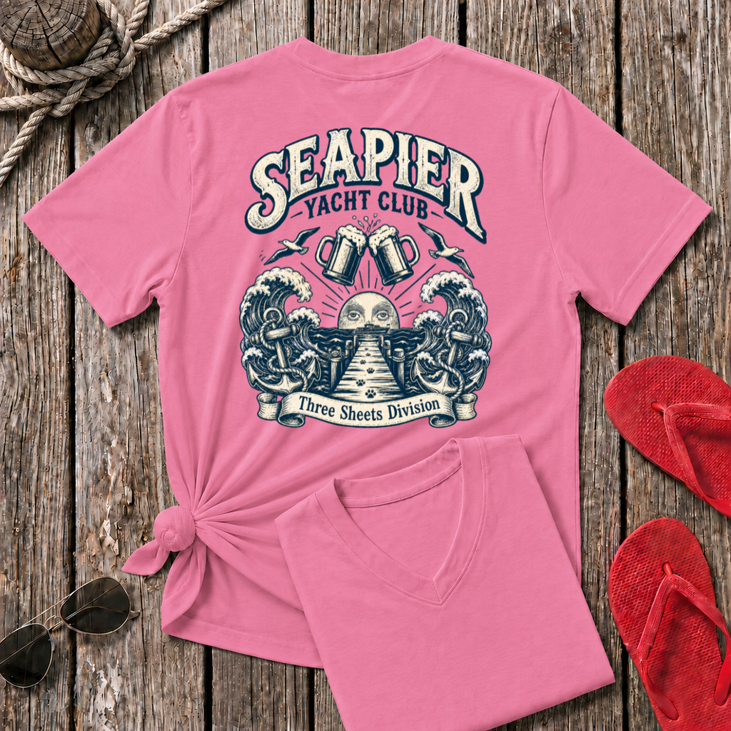 Ladies' V-Neck Back Design Tee