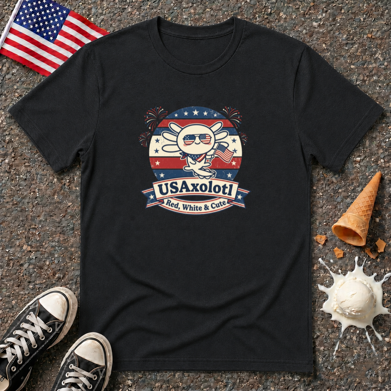 "USAxolotl Patriotic" Tee