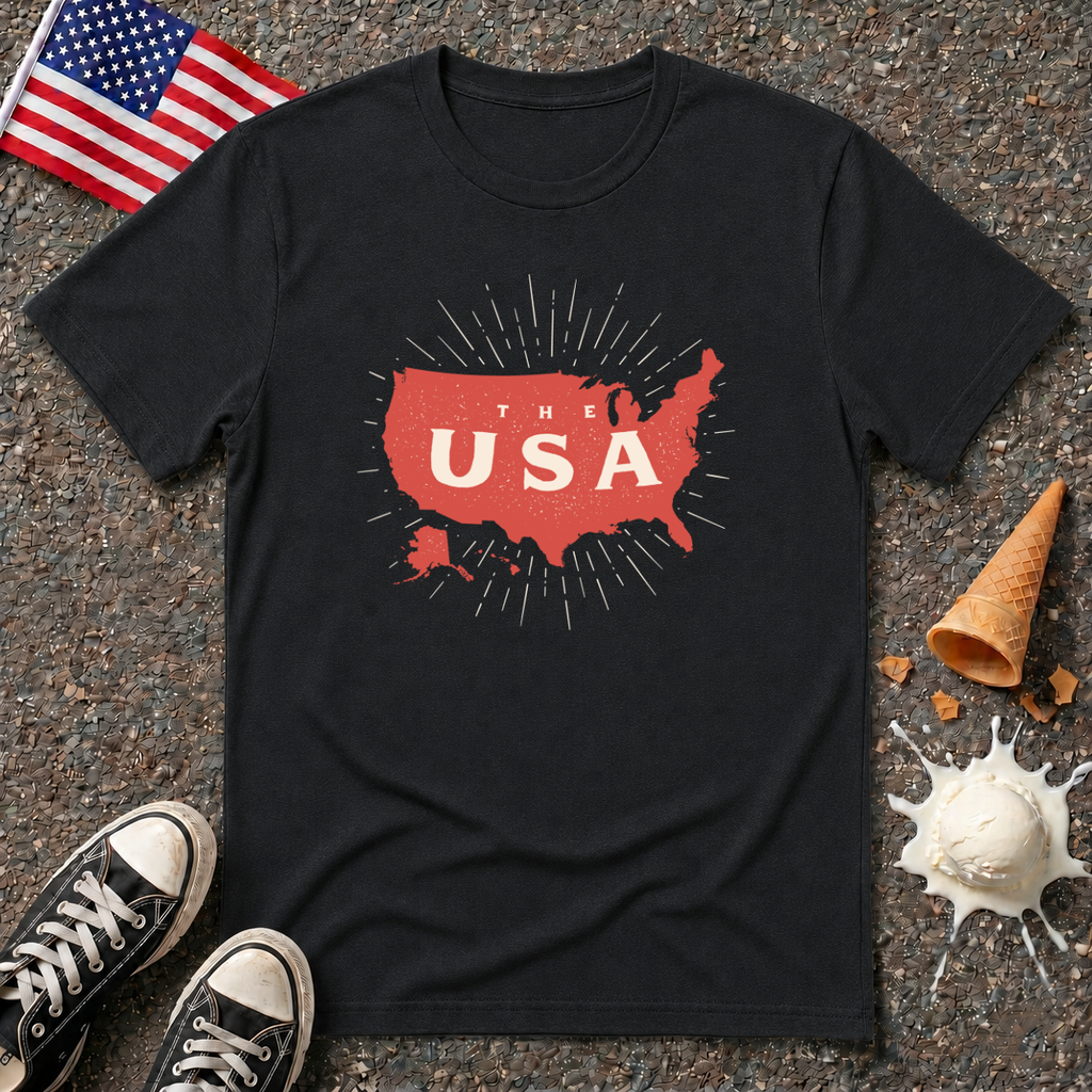 Red America Vintage Tee