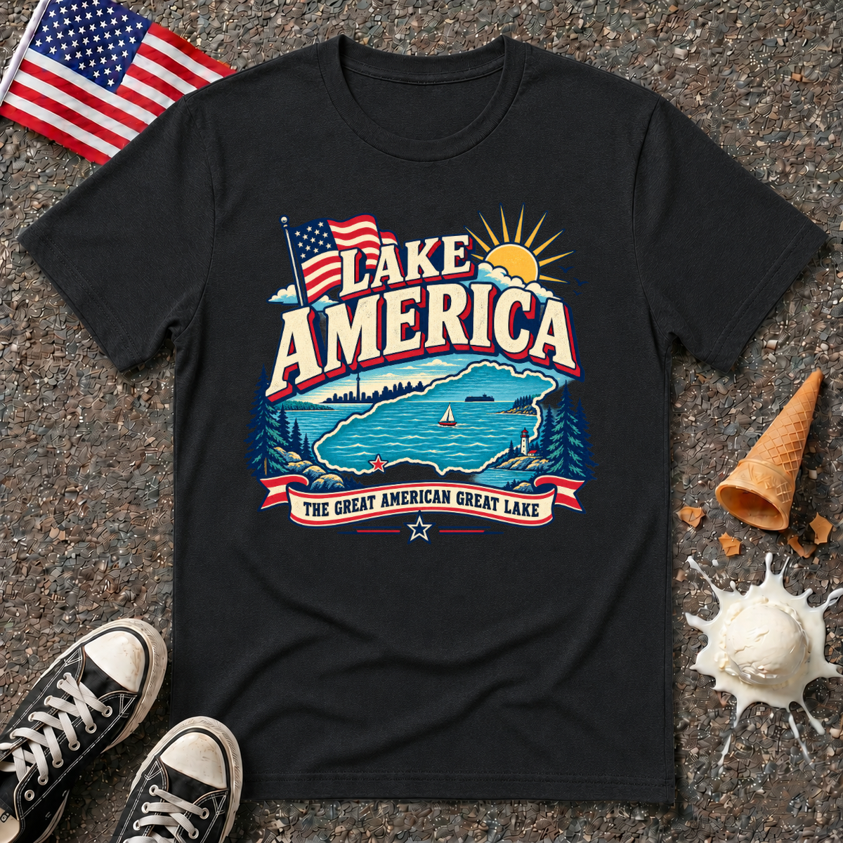 "Lake America" Vintage Tee