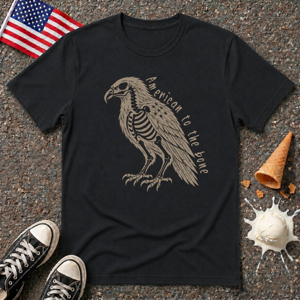 "American to the Bone" Halloween Tee