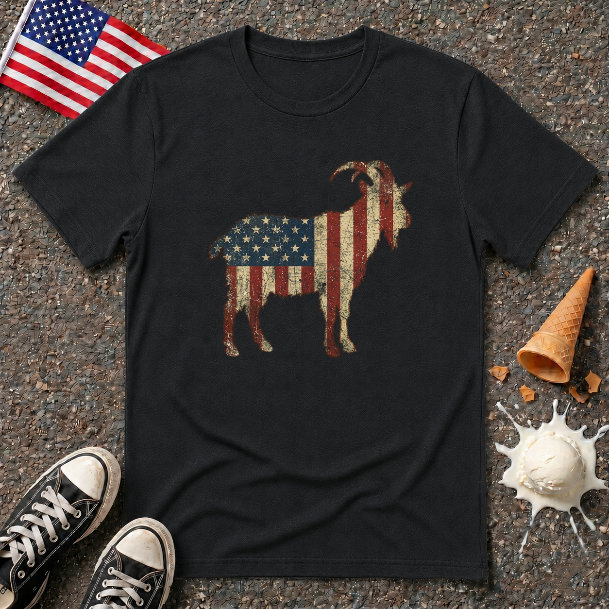 Patriotic Goat Tee