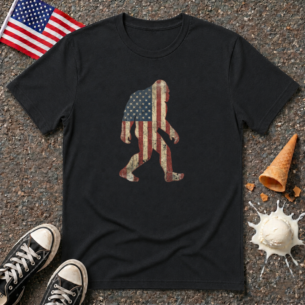 American Flag Bigfoot Tee