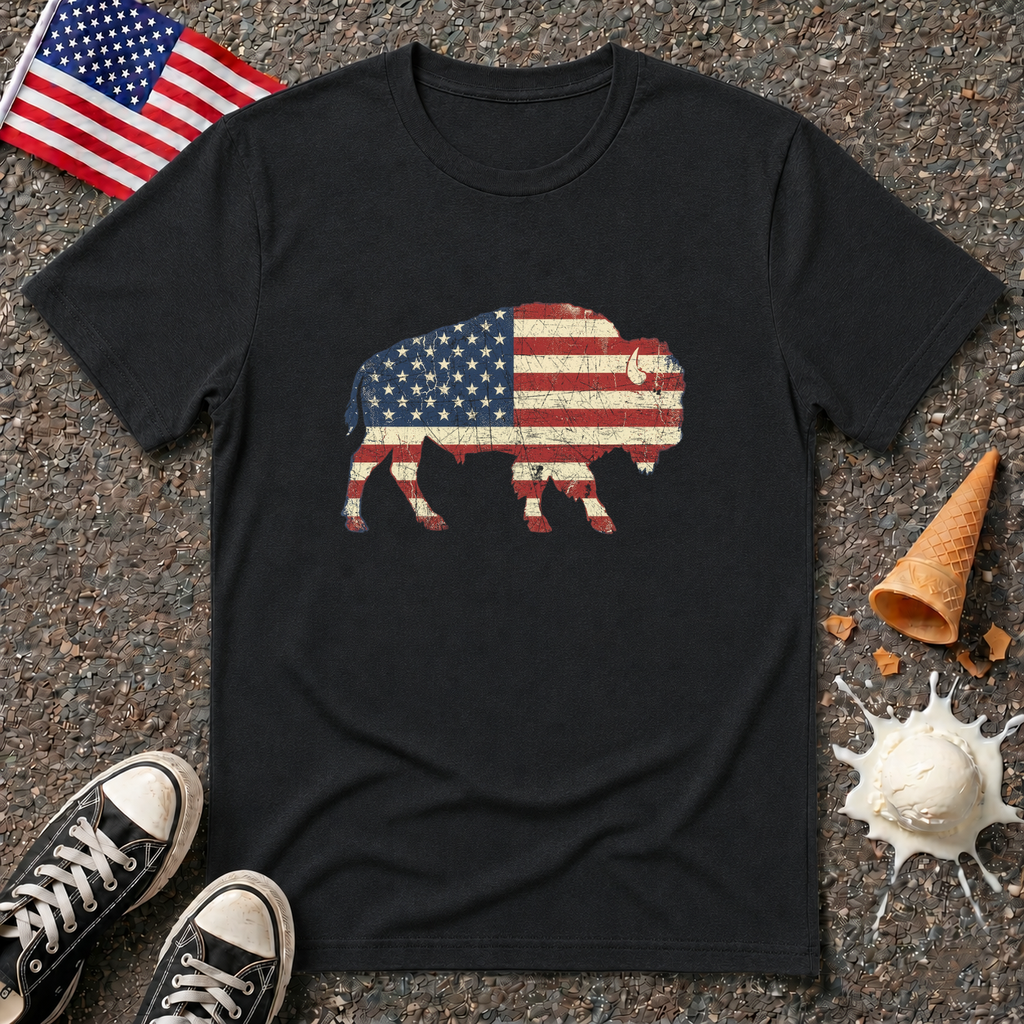 American Flag Buffalo Tee