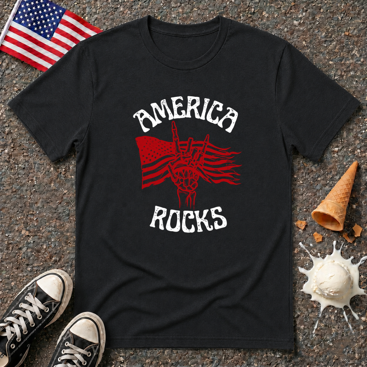"America Rocks" Vintage Tee