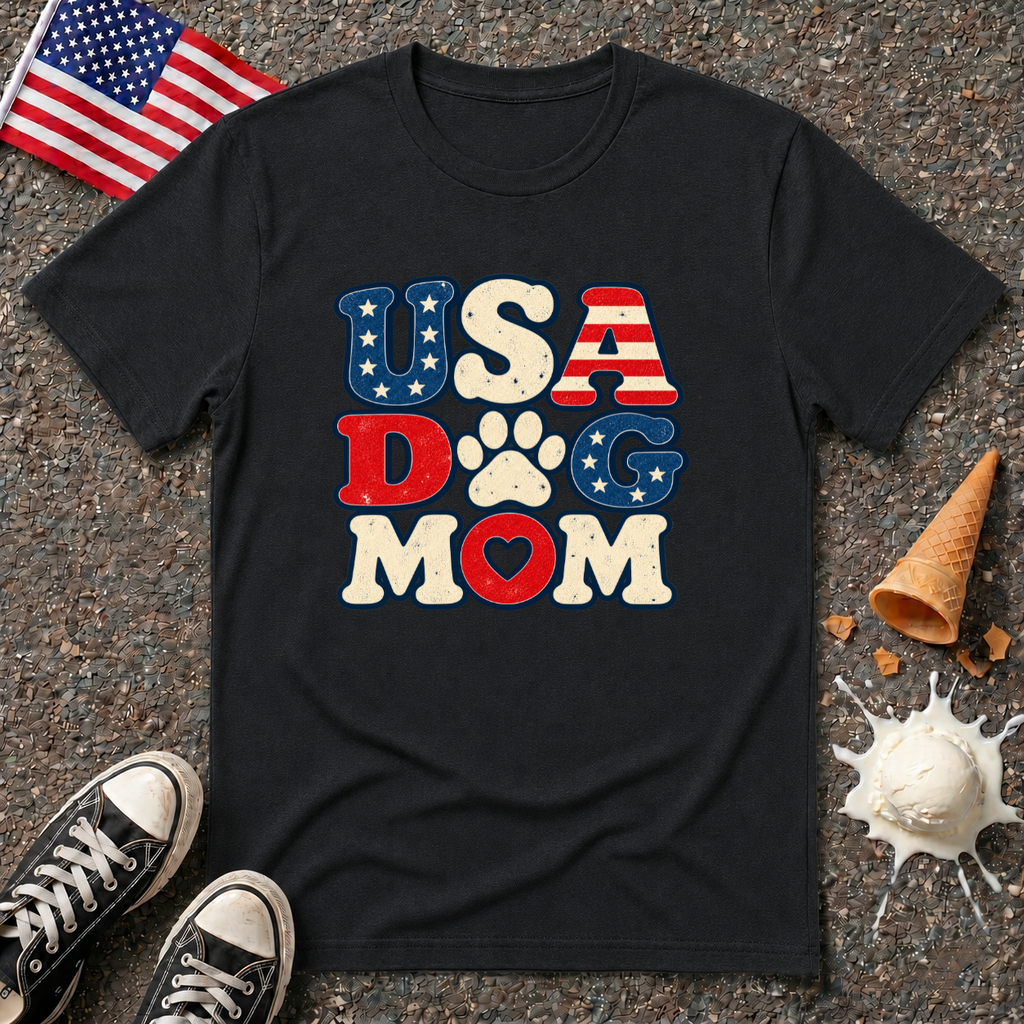 "USA DOG MOM" Tee