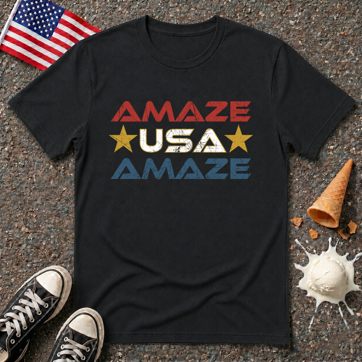 "Amaze, USA, Amaze" Retro Tee