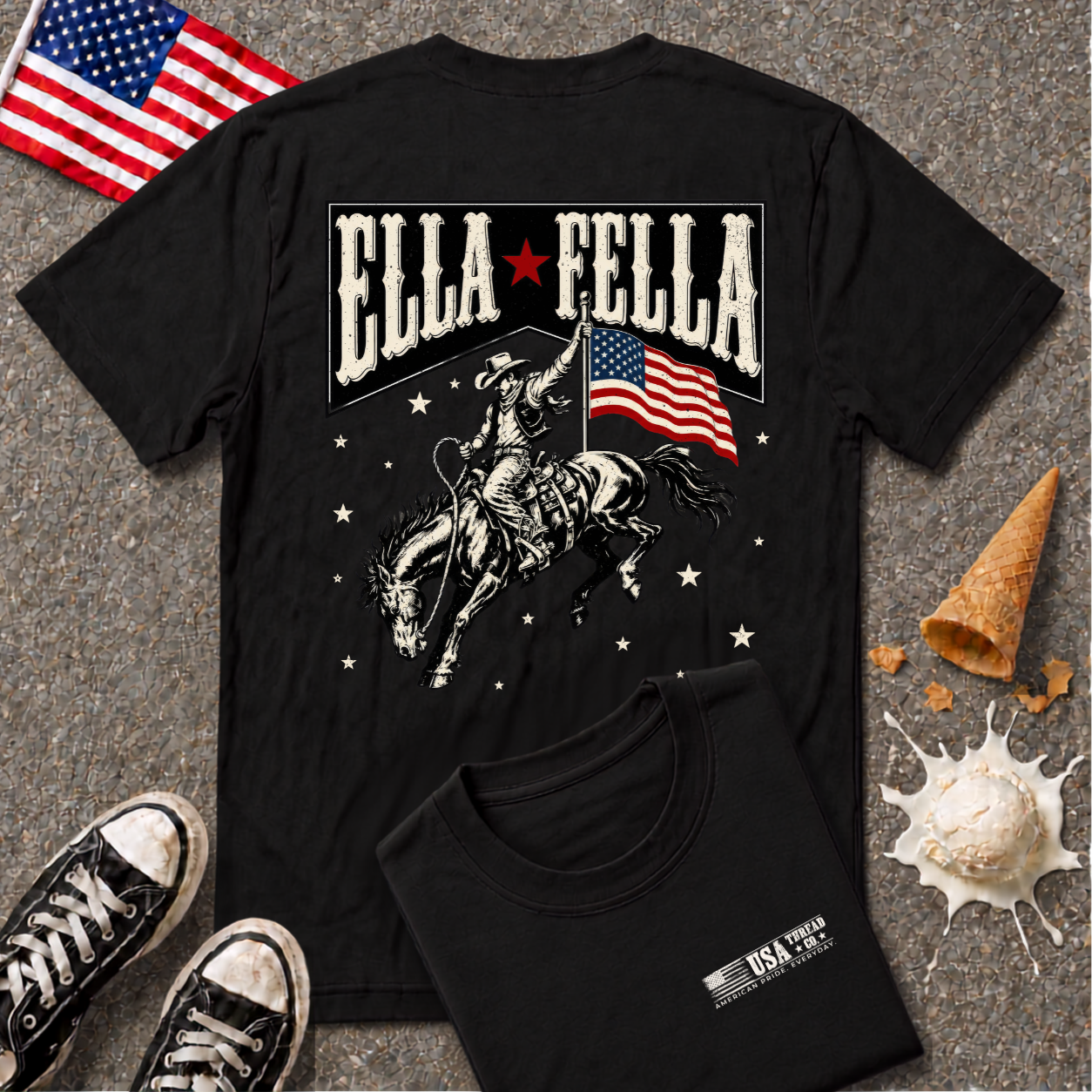 "Ella Fella" Americana Tee - Back Design