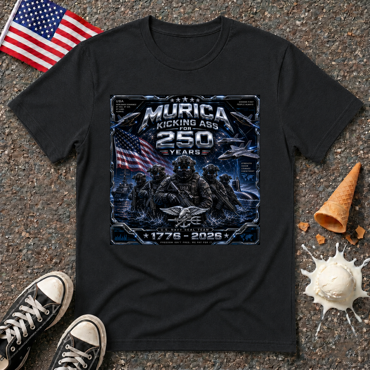 " 'Murica - Silver Seals" Tee