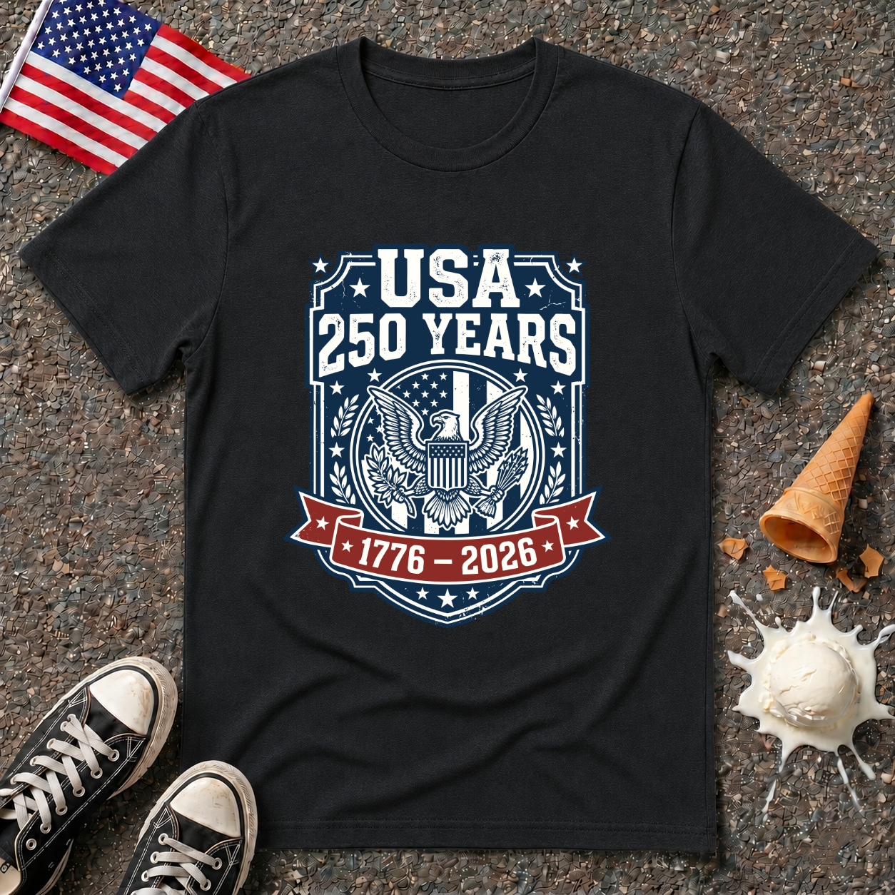 USA 250 Badge Tee