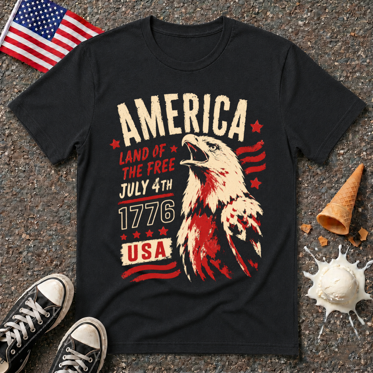 "America" Punk Eagle Tee