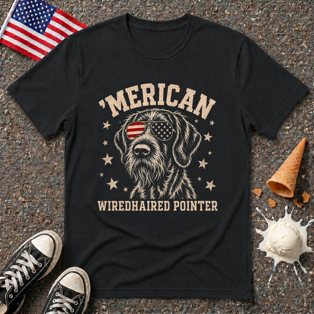 "‘Merican Wirehaired Pointer" Tee