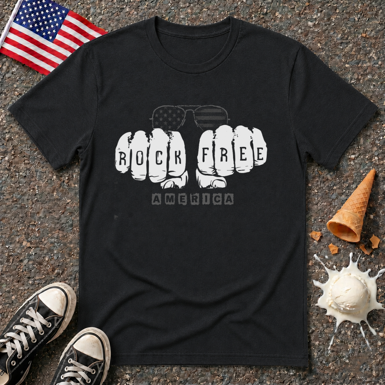 "Rock Free, America" Vintage Tee