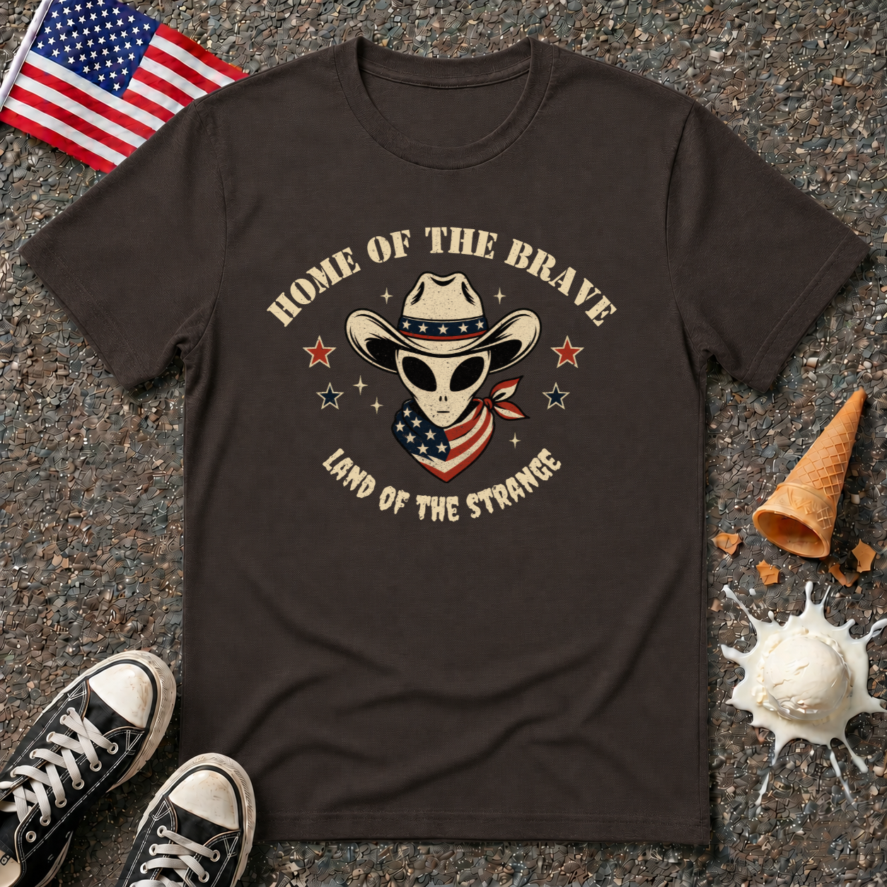 "Home of the Brave" Alien Tee