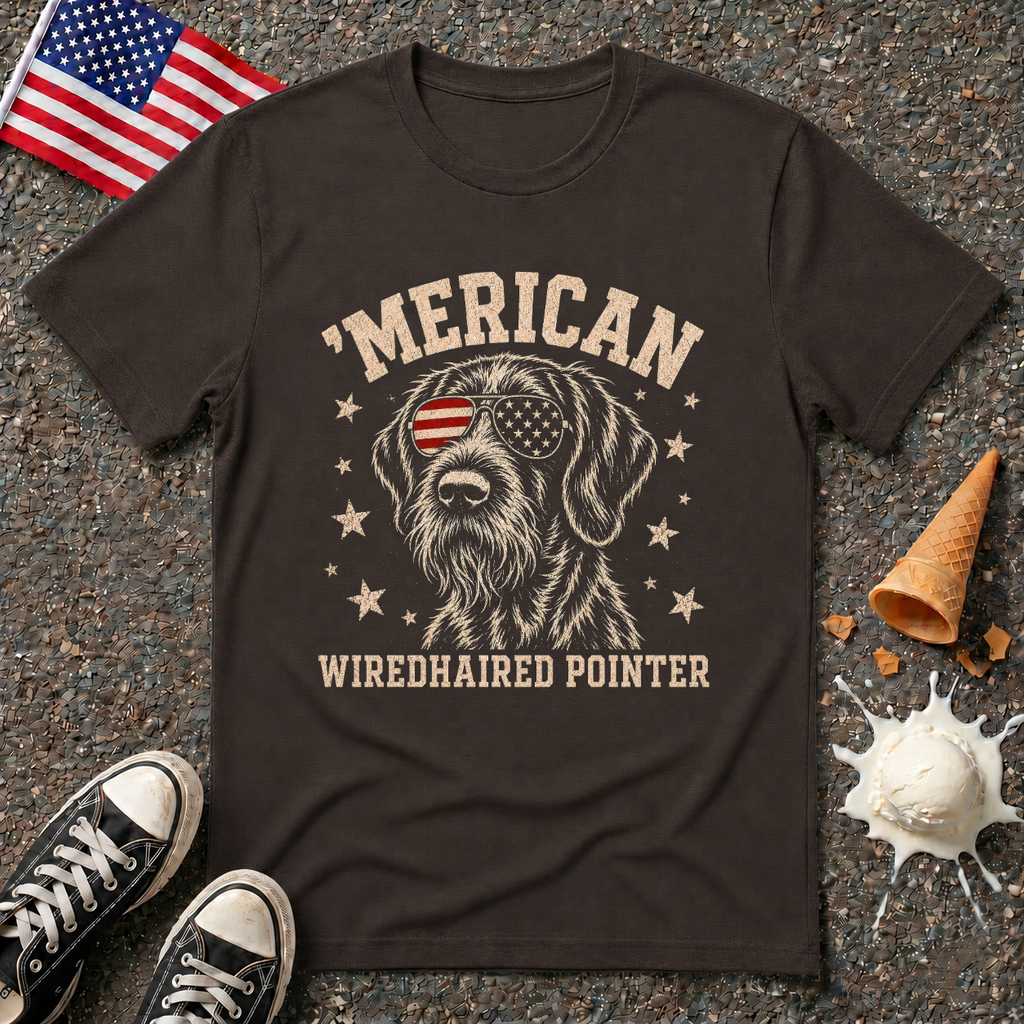 "‘Merican Wirehaired Pointer" Tee