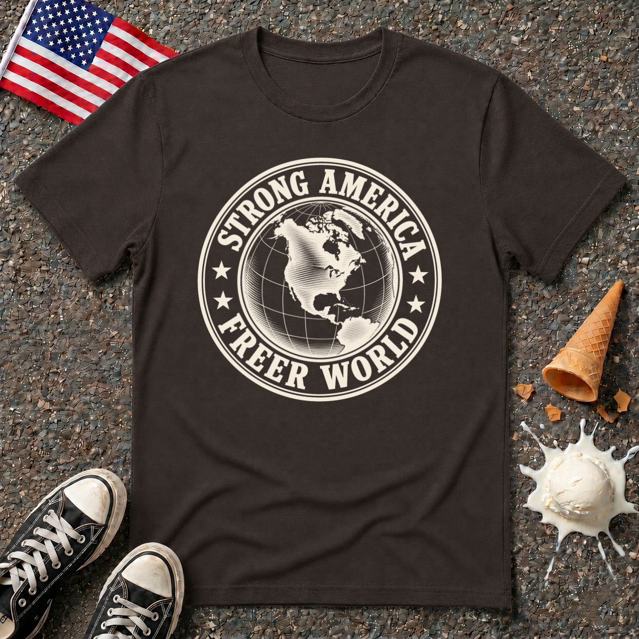 "Strong America, Freer World" Tee