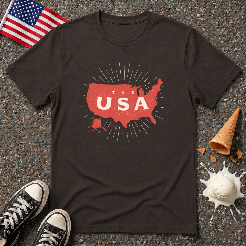 Red America Vintage Tee