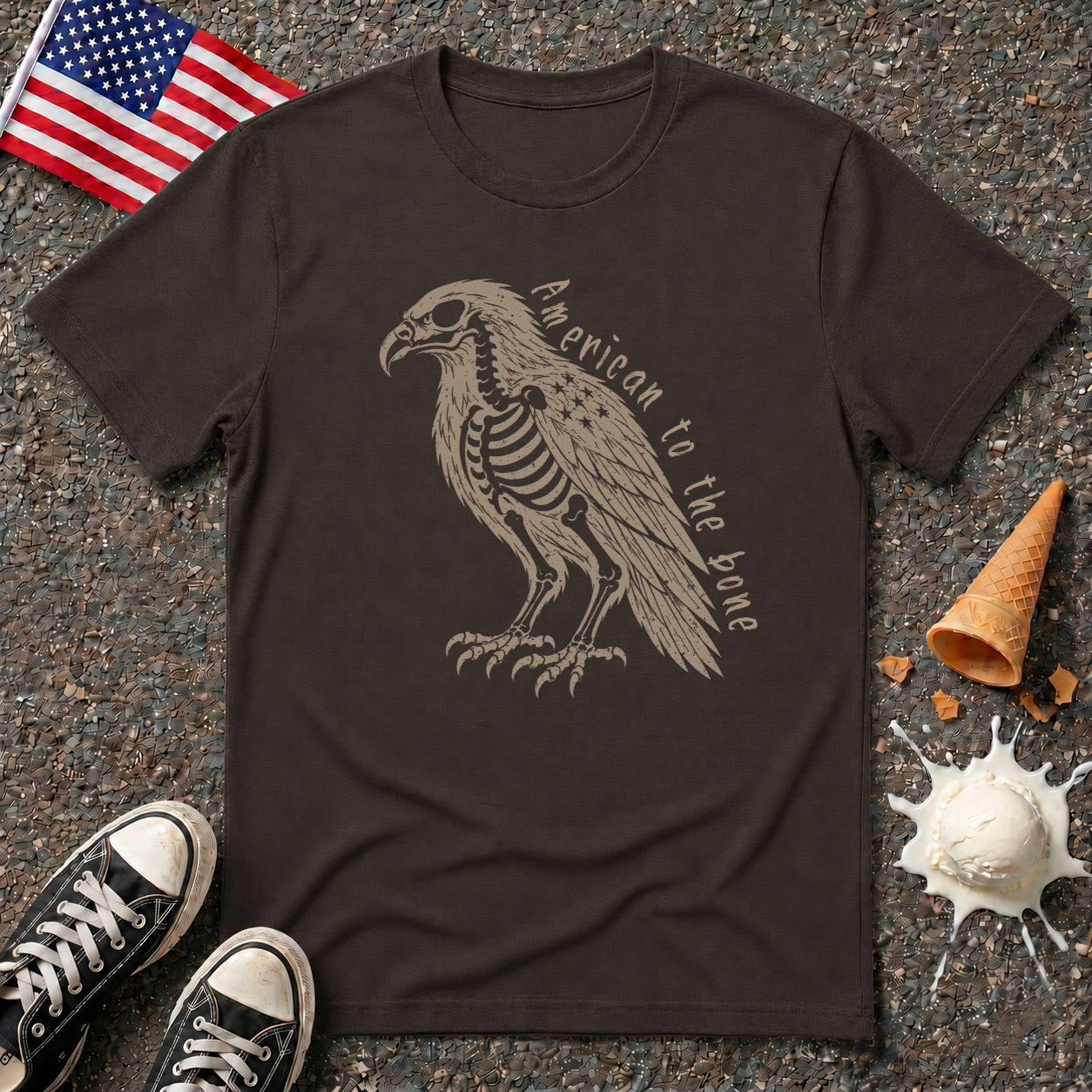 "American to the Bone" Halloween Tee