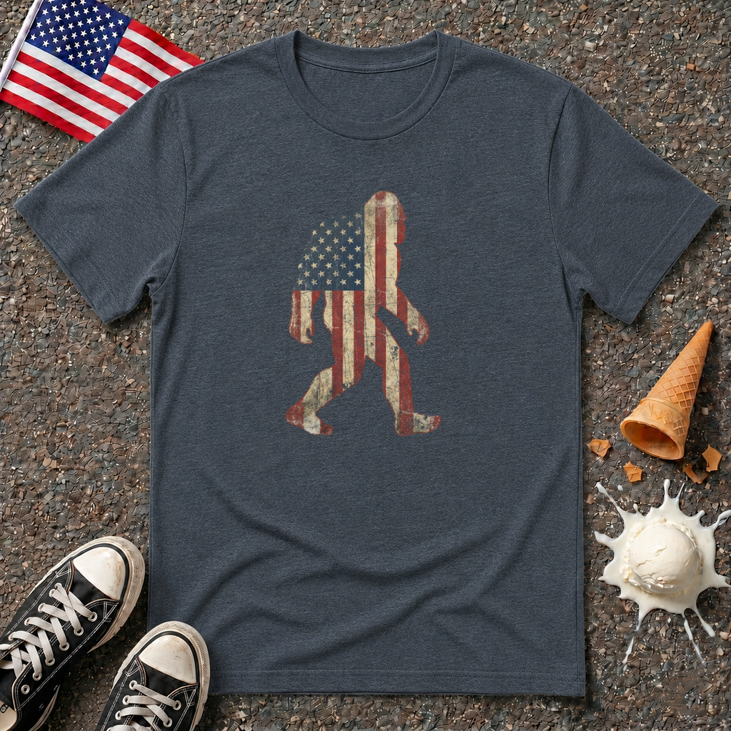 American Flag Bigfoot Tee