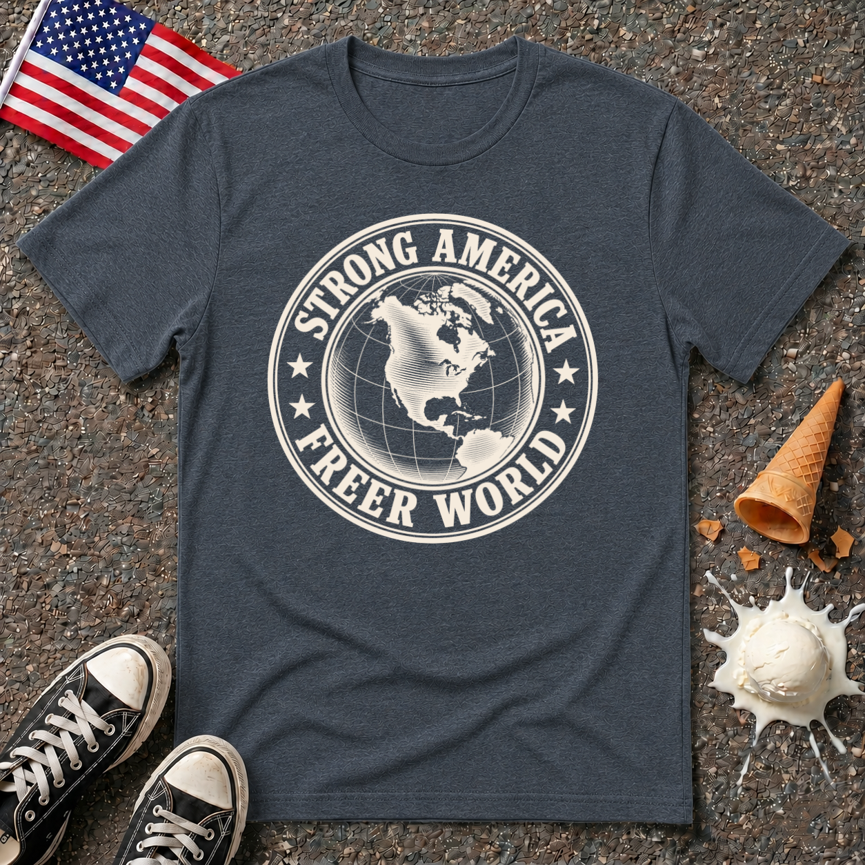 "Strong America, Freer World" Tee