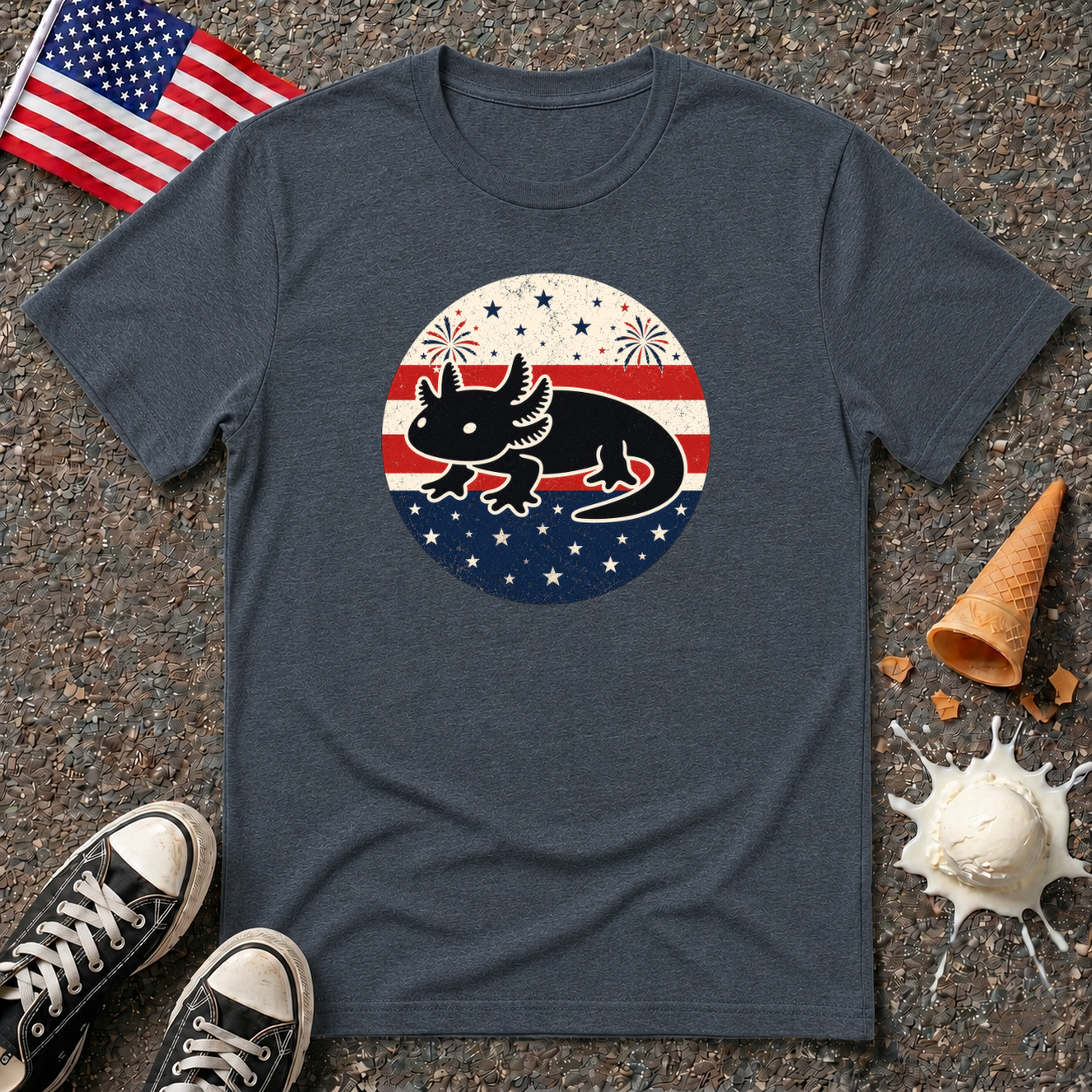 Patriotic Axolotl Tee