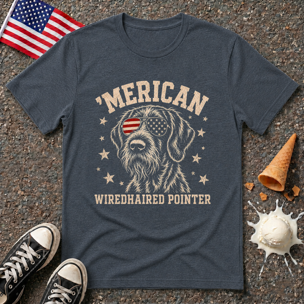 "‘Merican Wirehaired Pointer" Tee