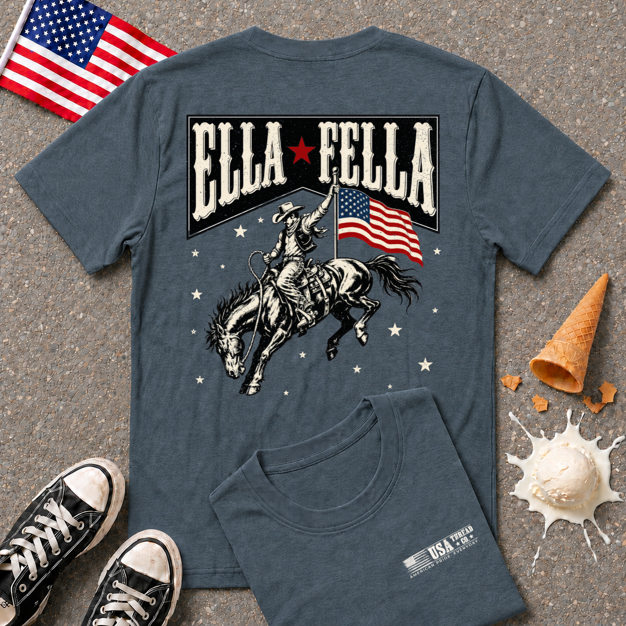 "Ella Fella" Americana Tee - Back Design