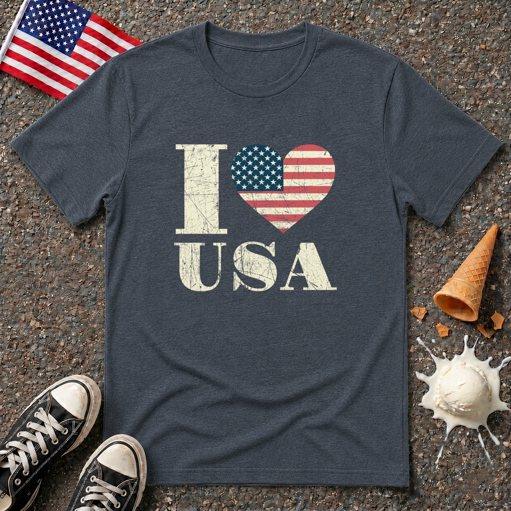 "I ❤ USA" Vintage Tee