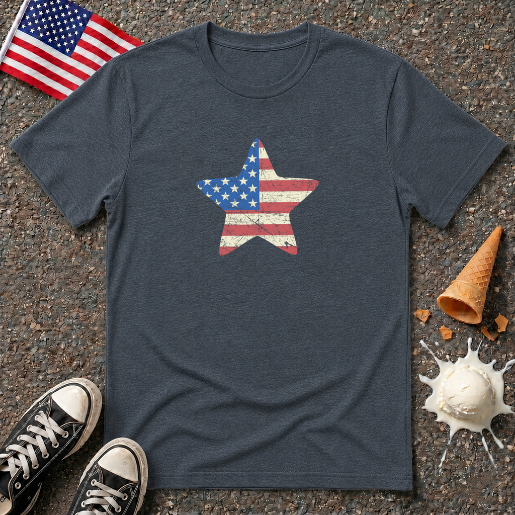 Flag Star Vintage Tee