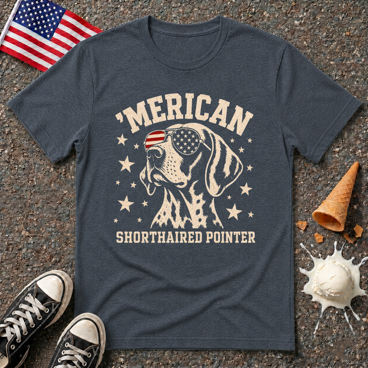 "’Merican Shorthaired Pointer" Tee