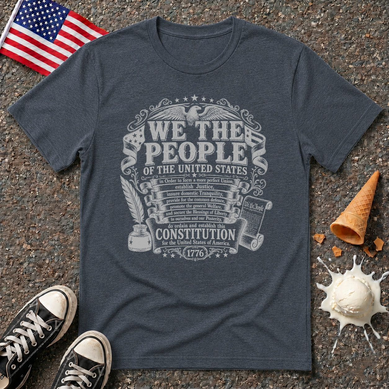 Preamble "We The People" One-color Vintage  Tee