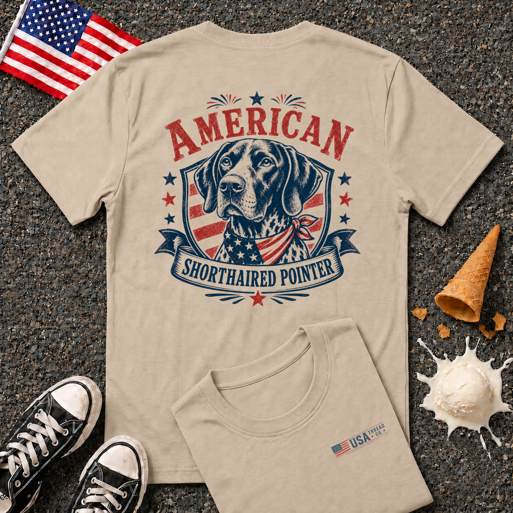 "American Shorthaired Pointer" Back Design Tee