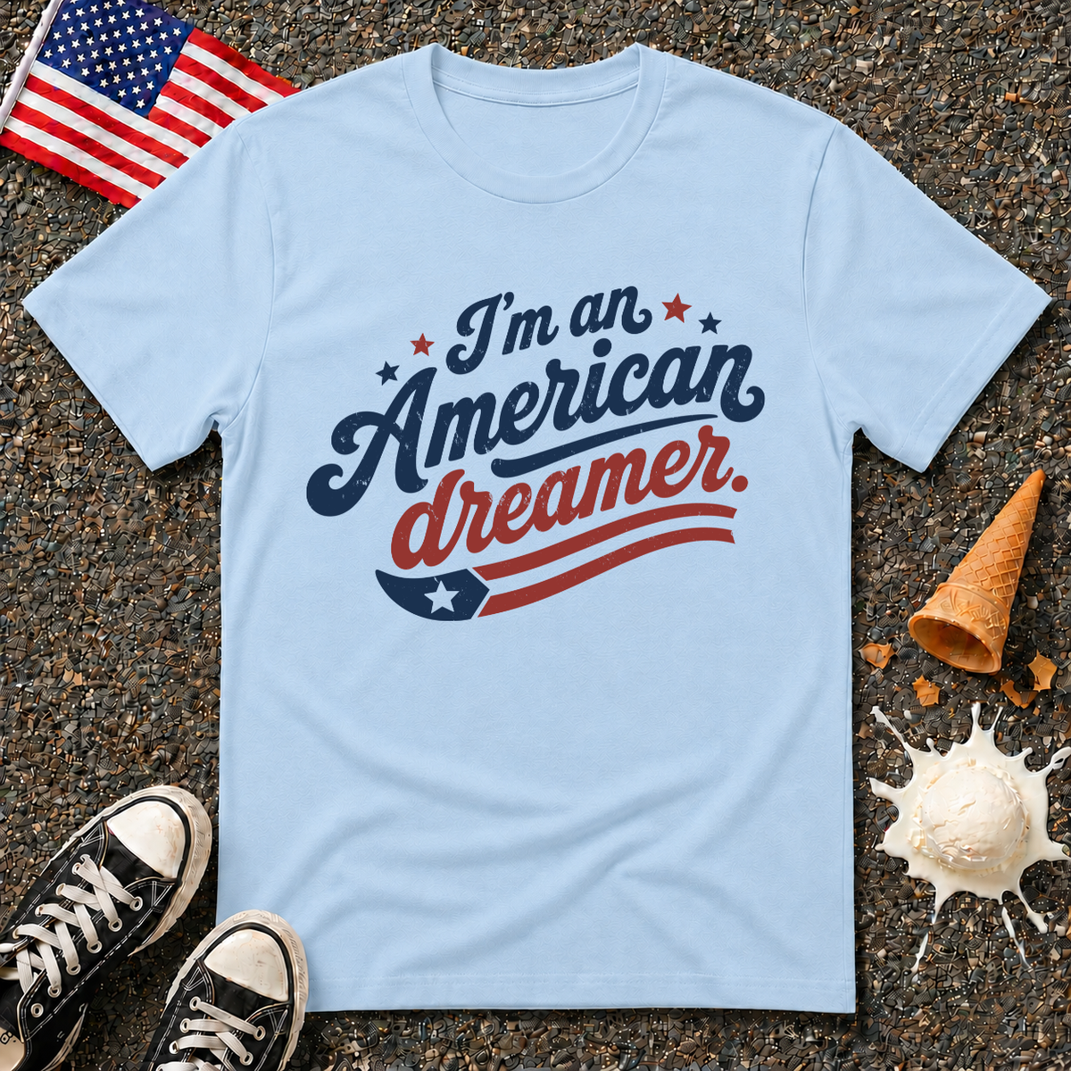 "I'm an American Dreamer" Retro Tee